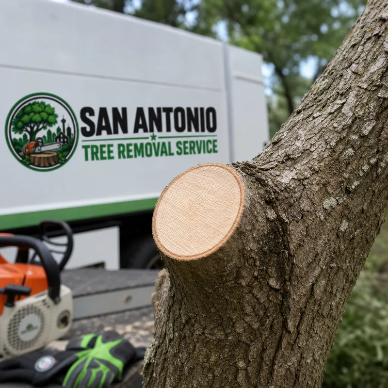Close-up of clean pruning cuts placed at the branch collar without tearing the bark